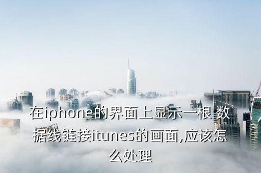 在iphone的界面上顯示一根 數(shù)據(jù)線鏈接itunes的畫面,應(yīng)該怎么處理