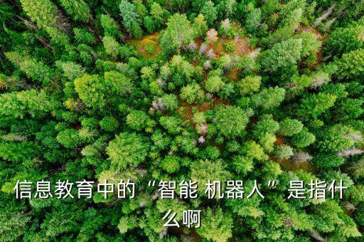 信息教育中的“智能 機(jī)器人”是指什么啊