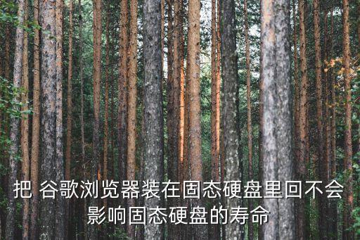 把 谷歌瀏覽器裝在固態(tài)硬盤里回不會(huì)影響固態(tài)硬盤的壽命