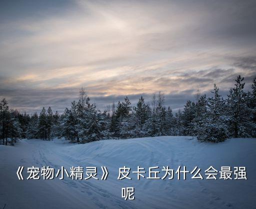 《寵物小精靈》 皮卡丘為什么會(huì)最強(qiáng)呢
