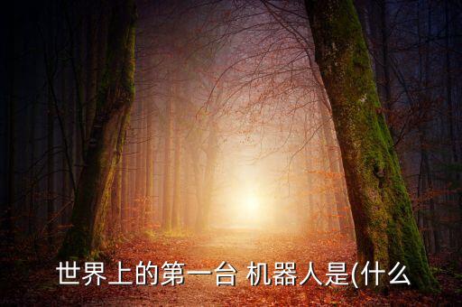  世界上的第一臺(tái) 機(jī)器人是(什么