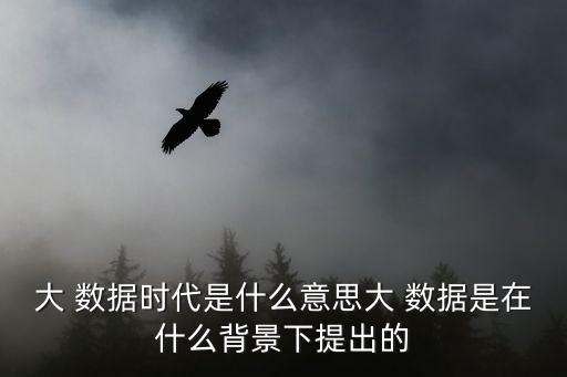 大數據概念起源,國家概念的起源