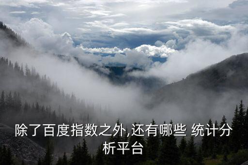 除了百度指數(shù)之外,還有哪些 統(tǒng)計分析平臺