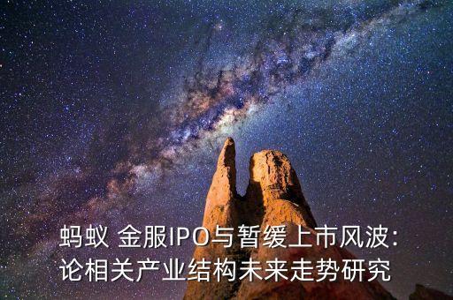  螞蟻 金服IPO與暫緩上市風(fēng)波:論相關(guān)產(chǎn)業(yè)結(jié)構(gòu)未來(lái)走勢(shì)研究