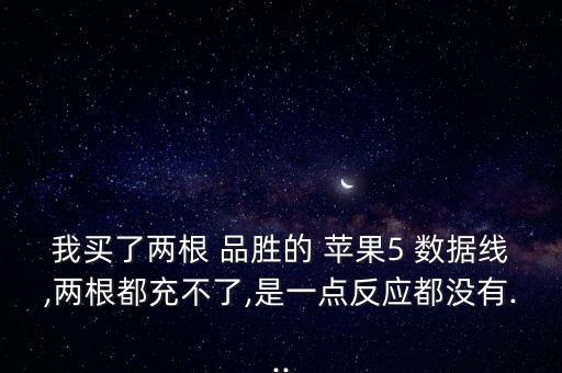 我買了兩根 品勝的 蘋果5 數(shù)據(jù)線,兩根都充不了,是一點反應都沒有...
