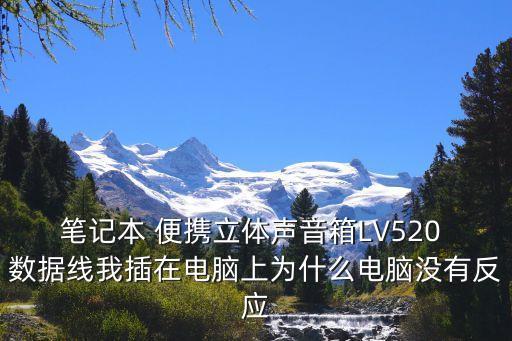 筆記本 便攜立體聲音箱LV520 數(shù)據(jù)線我插在電腦上為什么電腦沒有反應(yīng)