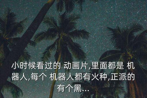 小時候看過的 動畫片,里面都是 機器人,每個 機器人都有火種,正派的有個黑...