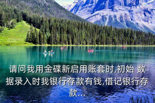 請(qǐng)問(wèn)我用金碟新啟用賬套時(shí),初始 數(shù)據(jù)錄入時(shí)我銀行存款有錢(qián),借記銀行存款...