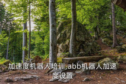 武漢加速度機(jī)器人培訓(xùn),abb機(jī)器人加速度設(shè)置