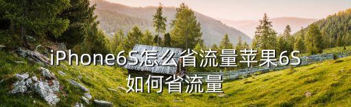 iPhone6S怎么省流量蘋果6S如何省流量