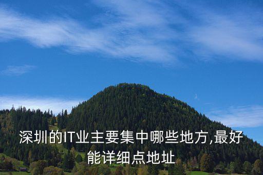 深圳的IT業(yè)主要集中哪些地方,最好能詳細點地址