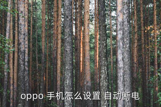 oppo 手機怎么設(shè)置 自動斷電
