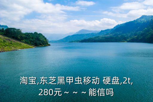 淘寶,東芝黑甲蟲移動 硬盤,2t,280元～～～能信嗎