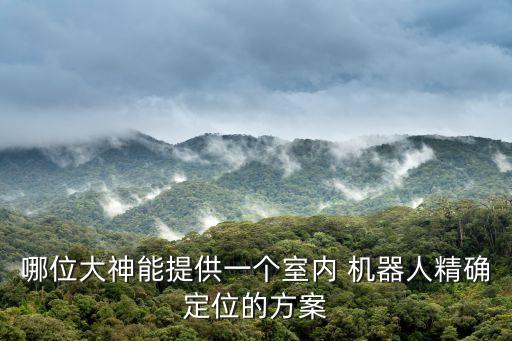 哪位大神能提供一個室內(nèi) 機器人精確定位的方案