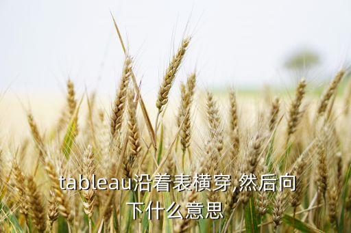  tableau沿著表橫穿,然后向下什么意思