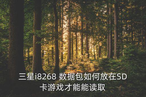 三星i8268 數(shù)據(jù)包如何放在SD卡游戲才能能讀取