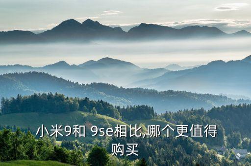  小米9和 9se相比,哪個(gè)更值得購買