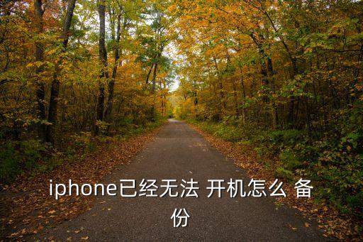iphone已經(jīng)無法 開機(jī)怎么 備份