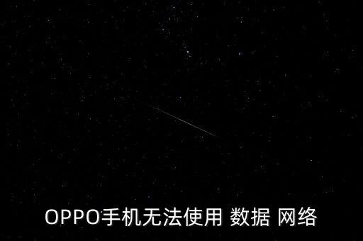 OPPO手機無法使用 數(shù)據(jù) 網(wǎng)絡(luò)