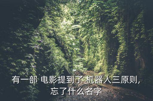好萊塢有關(guān)機(jī)器人電影有哪些