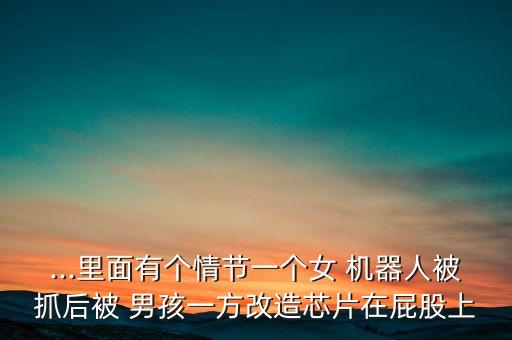 ...里面有個情節(jié)一個女 機器人被抓后被 男孩一方改造芯片在屁股上