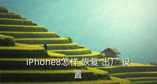 iPhone8怎樣 恢復(fù) 出廠 設(shè)置