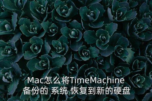Mac怎么將TimeMachine 備份的 系統(tǒng) 恢復(fù)到新的硬盤(pán)