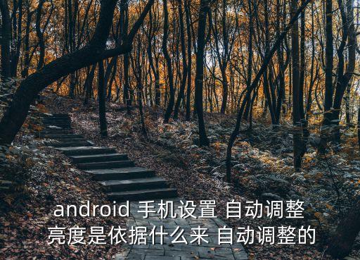 android 手機(jī)設(shè)置 自動(dòng)調(diào)整 亮度是依據(jù)什么來(lái) 自動(dòng)調(diào)整的