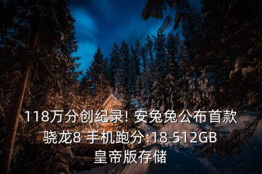 118萬分創(chuàng)紀(jì)錄! 安兔兔公布首款驍龍8 手機(jī)跑分:18 512GB皇帝版存儲(chǔ)