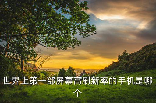 世界上第一部屏幕高刷新率的手機是哪個