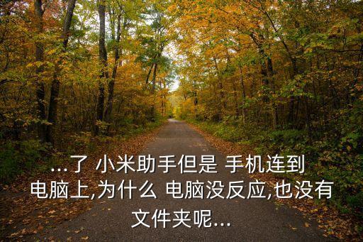 ...了 小米助手但是 手機(jī)連到 電腦上,為什么 電腦沒反應(yīng),也沒有文件夾呢...