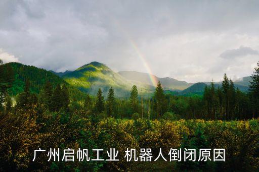 廣州啟帆工業(yè) 機(jī)器人倒閉原因