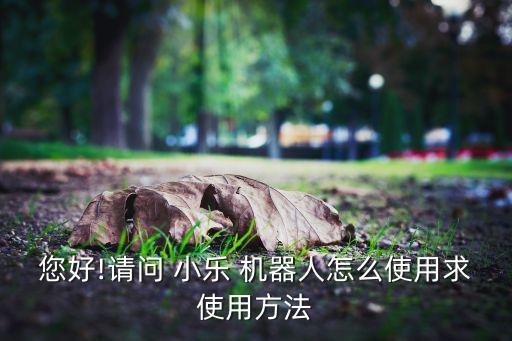 小樂智能早教機器人,智能早教機器人怎么連接wifi