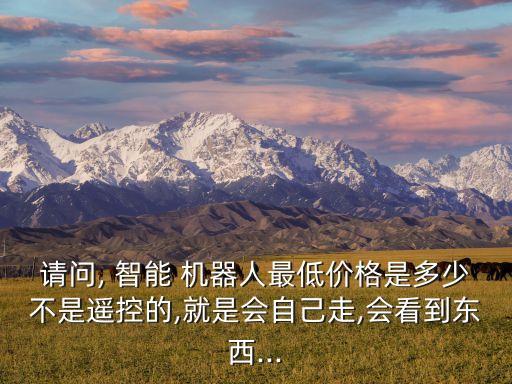請(qǐng)問, 智能 機(jī)器人最低價(jià)格是多少不是遙控的,就是會(huì)自己走,會(huì)看到東西...