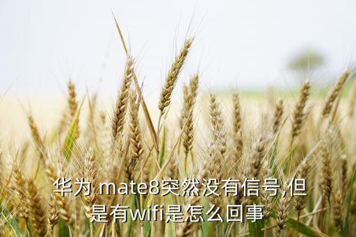  華為 mate8突然沒有信號,但是有wifi是怎么回事