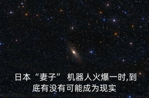  日本“妻子” 機器人火爆一時,到底有沒有可能成為現(xiàn)實