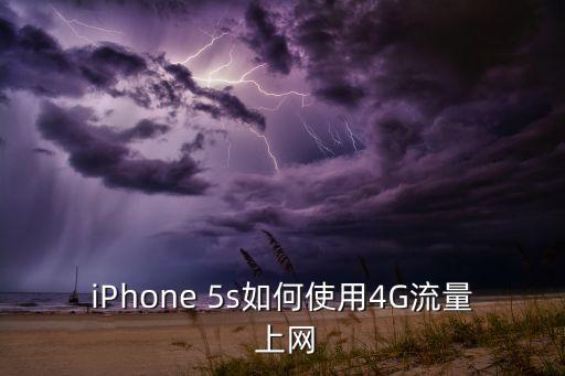 iPhone 5s如何使用4G流量 上網(wǎng)