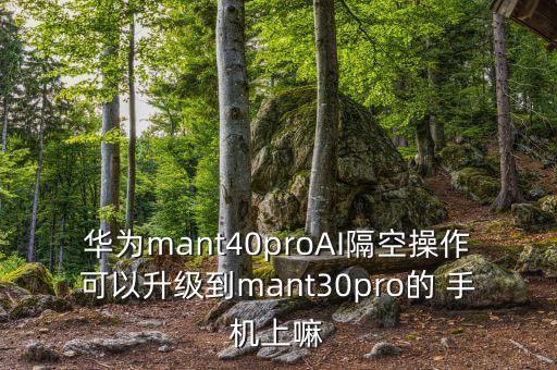 華為mant40proAI隔空操作可以升級(jí)到mant30pro的 手機(jī)上嘛