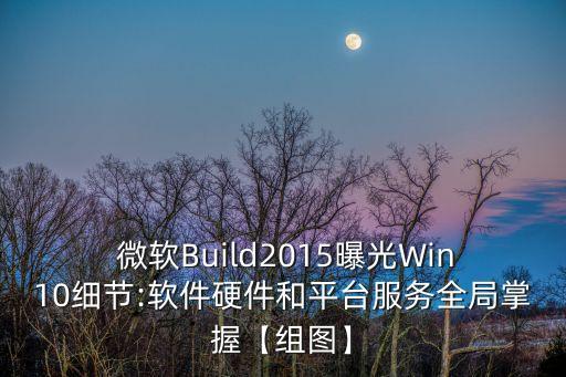  微軟Build2015曝光Win10細(xì)節(jié):軟件硬件和平臺(tái)服務(wù)全局掌握【組圖】