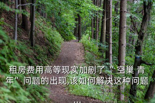 租房費(fèi)用高等現(xiàn)實(shí)加劇了“ 空巢 青年”問題的出現(xiàn),該如何解決這種問題...