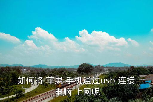 如何將 蘋果 手機(jī)通過usb 連接 電腦 上網(wǎng)呢