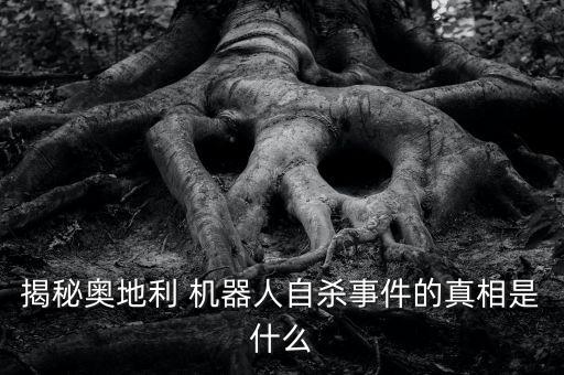 揭秘奧地利 機器人自殺事件的真相是什么