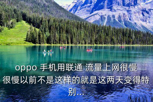 手機(jī)用數(shù)據(jù)流量慢,手機(jī)數(shù)據(jù)流量慢無線網(wǎng)就快怎么回事