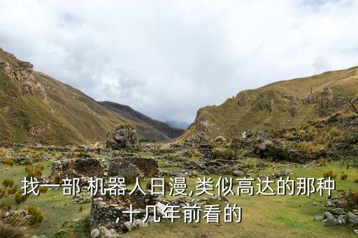 找一部 機(jī)器人日漫,類似高達(dá)的那種,十幾年前看的