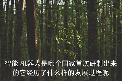 智能 機器人是哪個國家首次研制出來的它經(jīng)歷了什么樣的發(fā)展過程呢