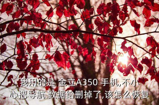 我用的是 金立A350 手機(jī),不小心把導(dǎo)航 數(shù)據(jù)給刪掉了,該怎么恢復(fù)