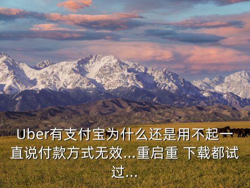 Uber有支付寶為什么還是用不起一直說付款方式無效…重啟重 下載都試過...