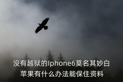 沒有越獄的Iphone6莫名其妙白 蘋果有什么辦法能保住資料