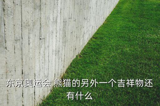 東京奧運會 熊貓的另外一個吉祥物還有什么