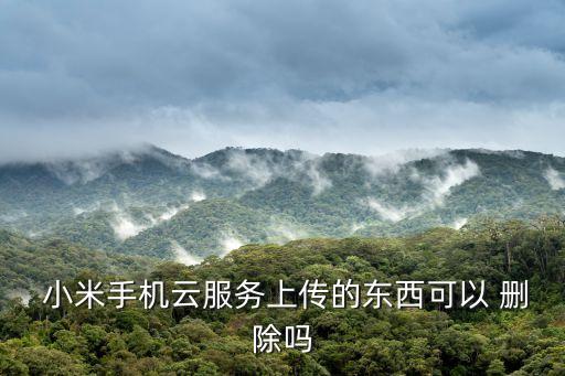 小米手機(jī)云服務(wù)上傳的東西可以 刪除嗎